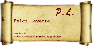 Pelcz Levente névjegykártya
